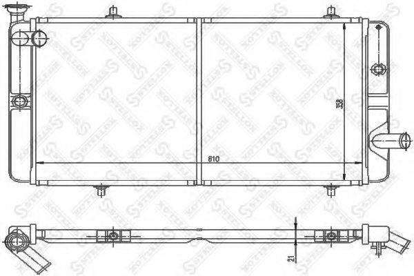 STELLOX 1026091SX Радіатор, охолодження двигуна