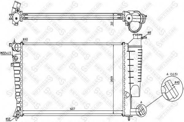 STELLOX 1026095SX Радіатор, охолодження двигуна