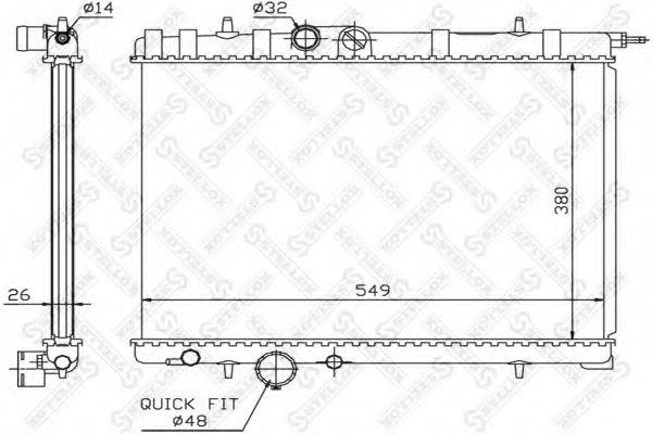 STELLOX 1026133SX Радіатор, охолодження двигуна