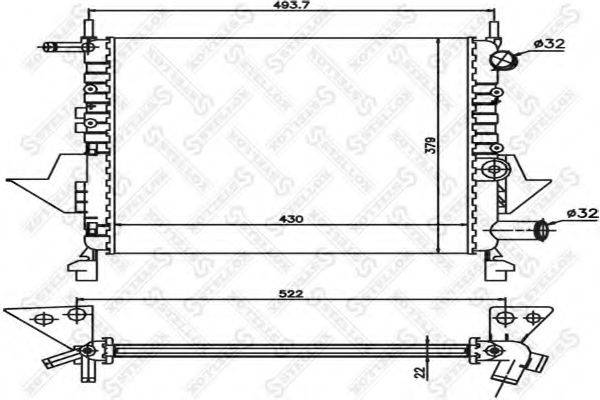 STELLOX 1026190SX Радіатор, охолодження двигуна