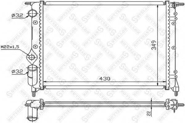 STELLOX 1026204SX Радіатор, охолодження двигуна