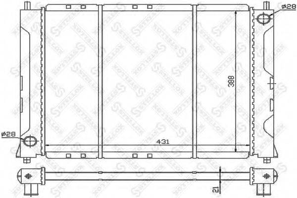 STELLOX 1026225SX Радіатор, охолодження двигуна