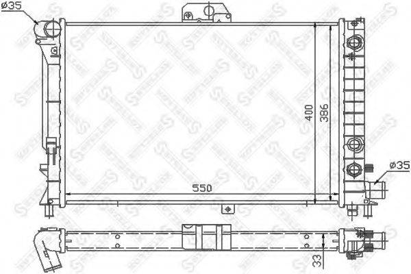 STELLOX 1026235SX Радіатор, охолодження двигуна