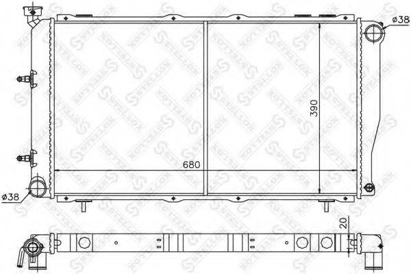 STELLOX 1026244SX Радіатор, охолодження двигуна