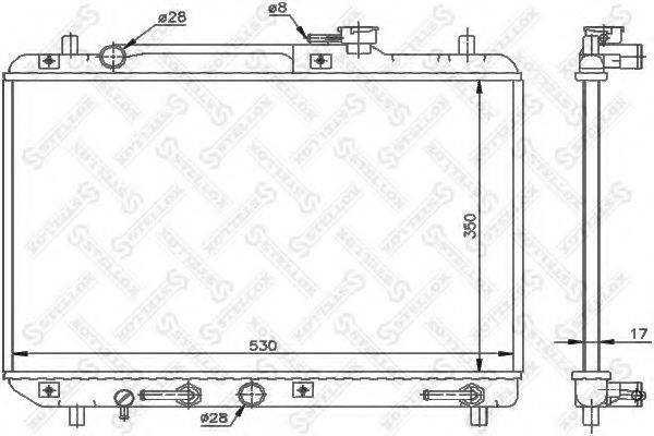 STELLOX 1026261SX Радіатор, охолодження двигуна