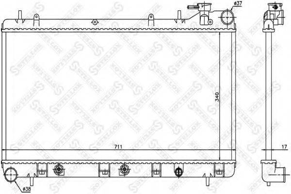 STELLOX 1026264SX Радіатор, охолодження двигуна