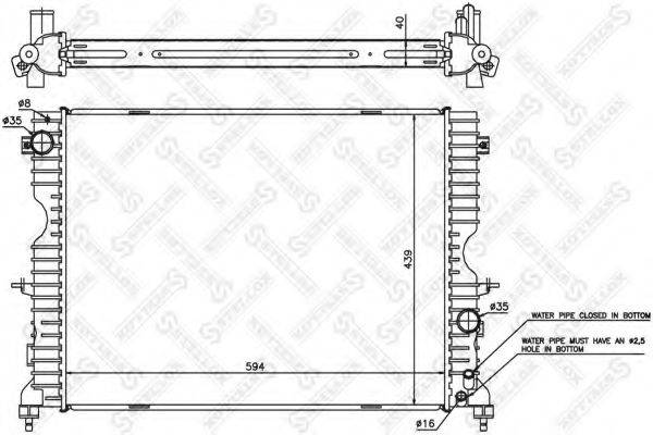 STELLOX 1026285SX Радіатор, охолодження двигуна