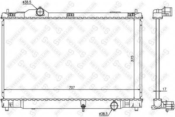 STELLOX 1026322SX Радіатор, охолодження двигуна