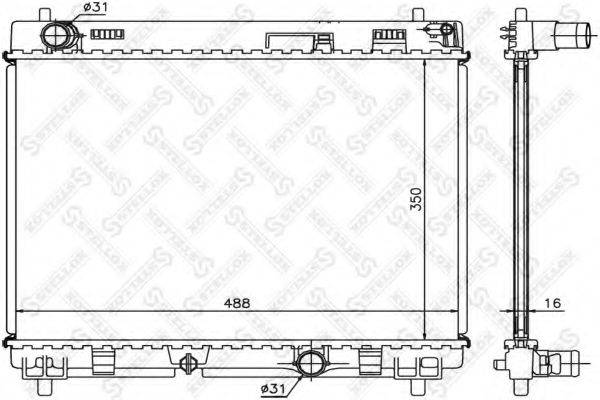 STELLOX 1026323SX Радіатор, охолодження двигуна