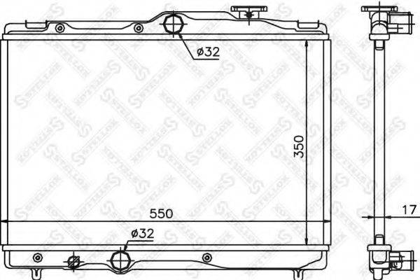 STELLOX 1026391SX Радіатор, охолодження двигуна