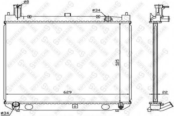 STELLOX 1026397SX Радіатор, охолодження двигуна