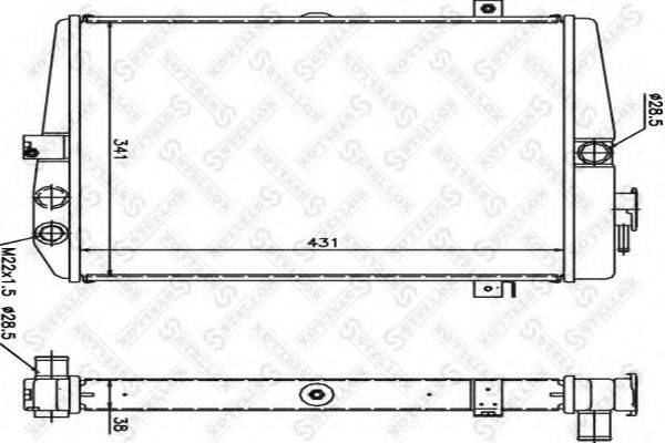 STELLOX 1026404SX Радіатор, охолодження двигуна