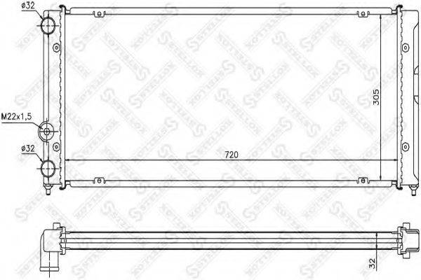 STELLOX 1026421SX Радіатор, охолодження двигуна