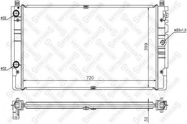 STELLOX 1026422SX Радіатор, охолодження двигуна