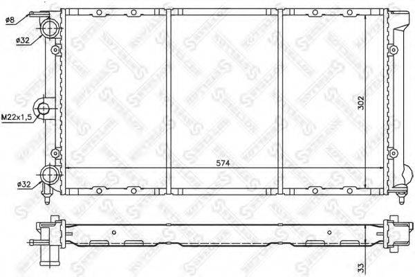 STELLOX 1026425SX Радіатор, охолодження двигуна