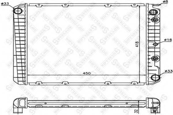 STELLOX 1026442SX Радіатор, охолодження двигуна