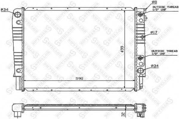 STELLOX 1026452SX Радіатор, охолодження двигуна