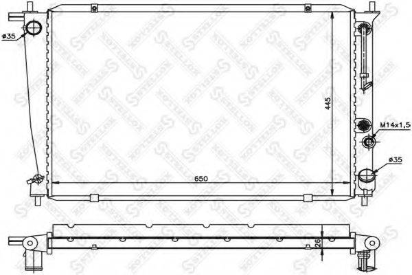 STELLOX 1026540SX Радіатор, охолодження двигуна