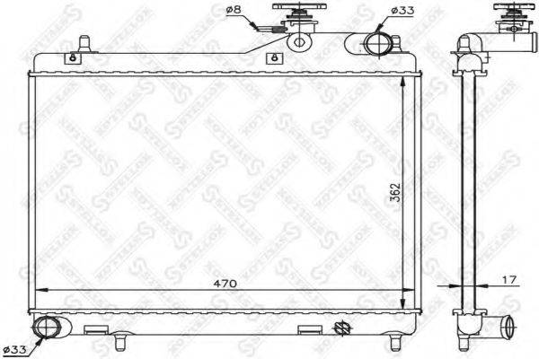 STELLOX 1026544SX Радіатор, охолодження двигуна