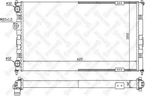 STELLOX 1026575SX Радіатор, охолодження двигуна