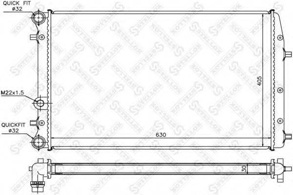 STELLOX 1026576SX Радіатор, охолодження двигуна