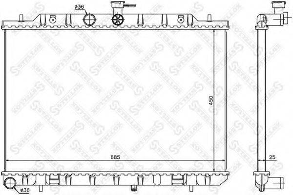 STELLOX 1026590SX Радіатор, охолодження двигуна