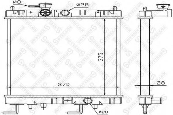 STELLOX 1026720SX Радіатор, охолодження двигуна