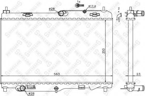 STELLOX 1026753SX Радіатор, охолодження двигуна