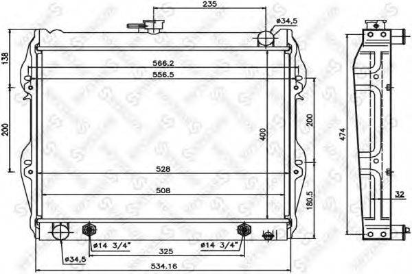 STELLOX 1026775SX Радіатор, охолодження двигуна