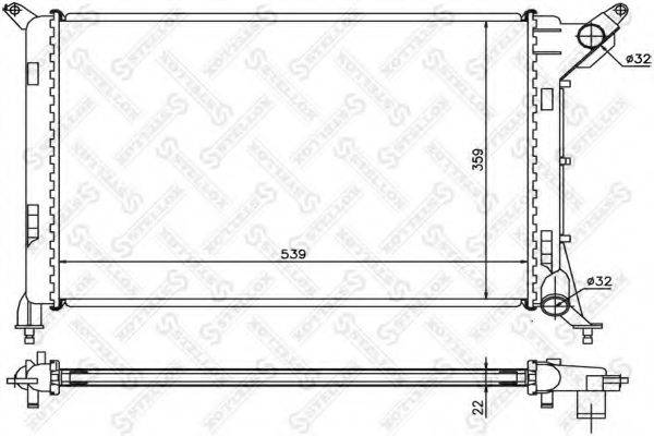 STELLOX 1026787SX Радіатор, охолодження двигуна