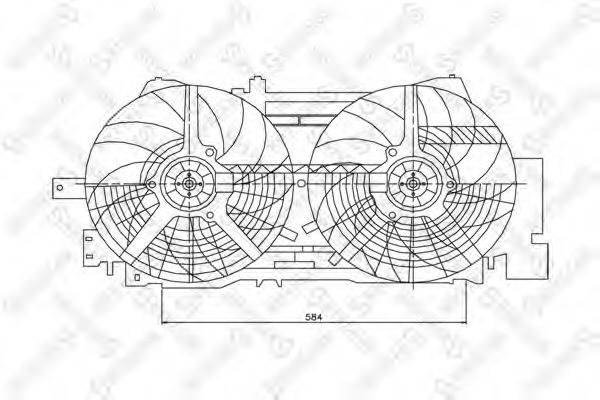 STELLOX 2999156SX Вентилятор, охолодження двигуна