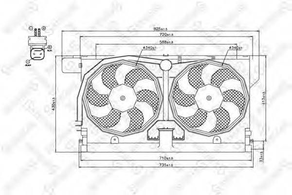 STELLOX 2999279SX Вентилятор, охолодження двигуна