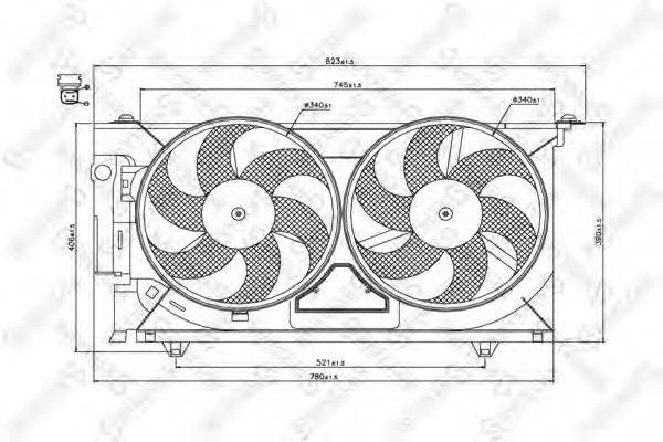 STELLOX 2999282SX Вентилятор, охолодження двигуна