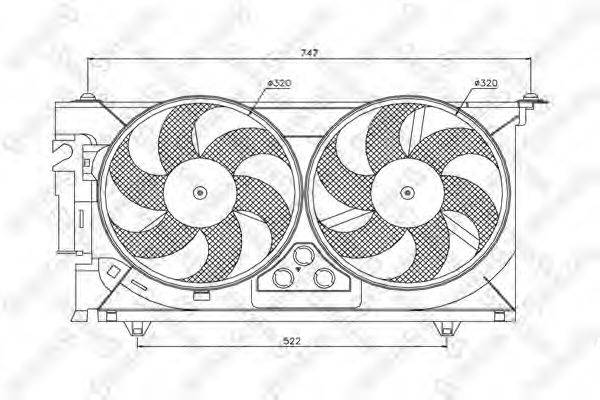 STELLOX 2999288SX Вентилятор, охолодження двигуна
