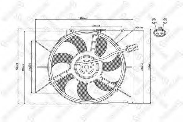 STELLOX 2999306SX Вентилятор, охолодження двигуна