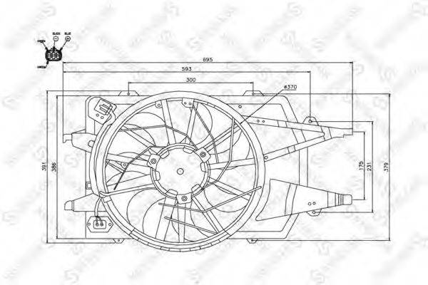 STELLOX 2999326SX Вентилятор, охолодження двигуна