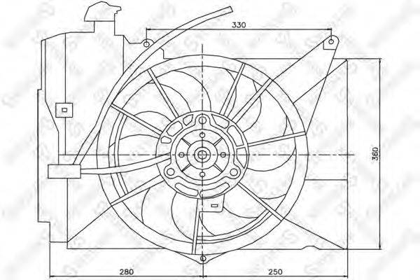 STELLOX 2999436SX Вентилятор, охолодження двигуна