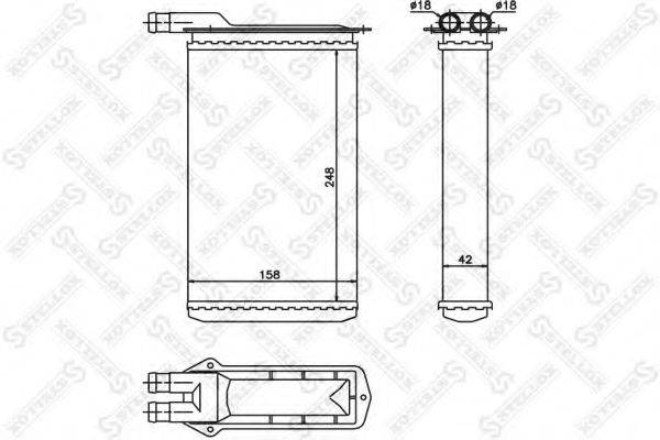 STELLOX 1035126SX Теплообмінник, опалення салону