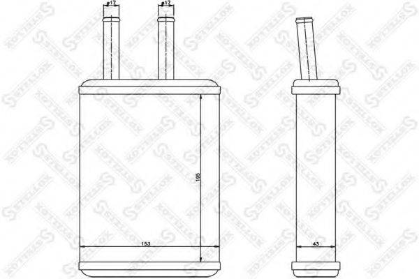 STELLOX 1035245SX Теплообмінник, опалення салону