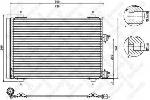 STELLOX 1045145SX Конденсатор, кондиціонер