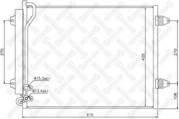 STELLOX 1045163SX Конденсатор, кондиціонер