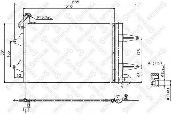 STELLOX 1045166SX Конденсатор, кондиціонер