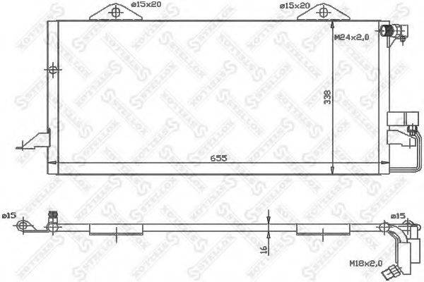 STELLOX 1045300SX Конденсатор, кондиціонер