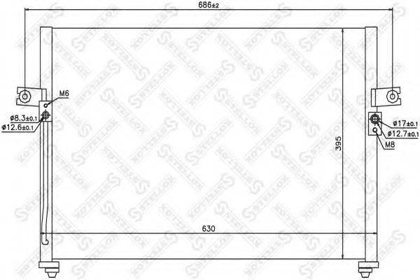 STELLOX 1045437SX Конденсатор, кондиціонер