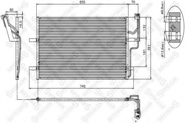 STELLOX 1045453SX Конденсатор, кондиціонер