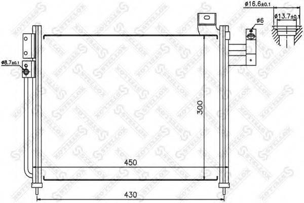 STELLOX 1045455SX Конденсатор, кондиціонер