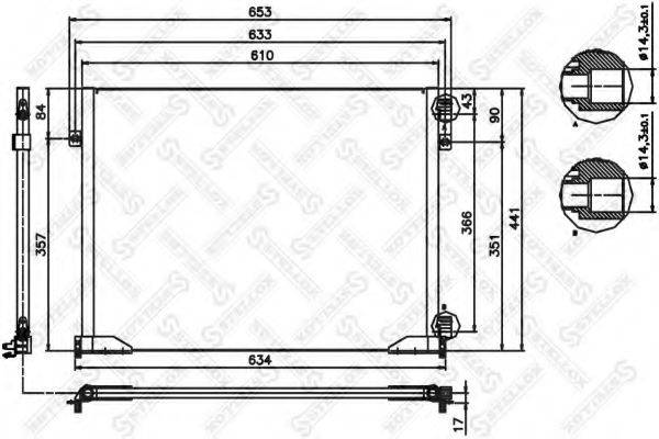 STELLOX 1045479SX Конденсатор, кондиціонер