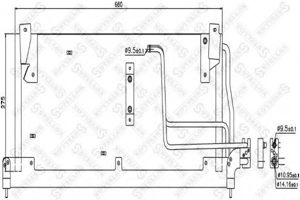 STELLOX 1045487SX Конденсатор, кондиціонер