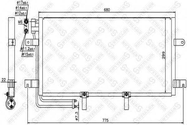 STELLOX 1045544SX Конденсатор, кондиціонер