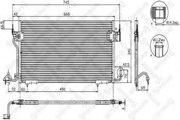 STELLOX 1045556SX Конденсатор, кондиціонер